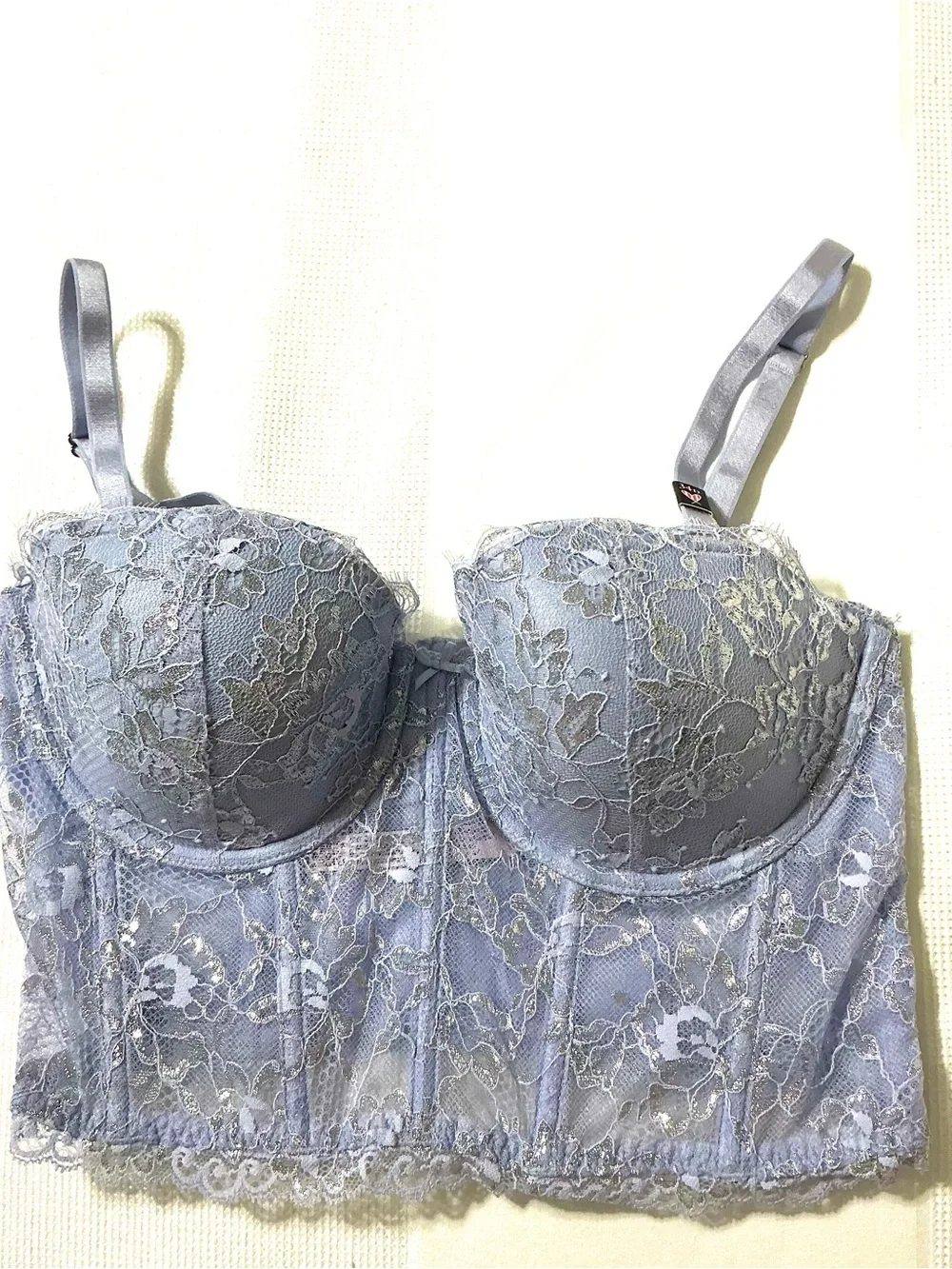 Victoria's Secret DREAM ANGELS Allure Lace Bra Top Icy Lavender 34D